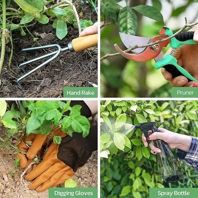 Gardening Tools 9-Piece Heavy Duty Garden Hand Tools with Fashion and Durable Garden Tools