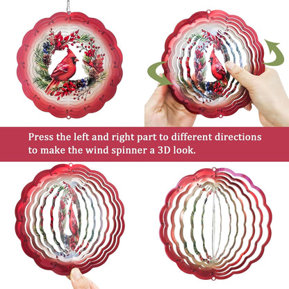 Wind Chimes for Outside with Cardinal Wind Spinner, Unique Gifts for Mom Grandma Women Birthday
