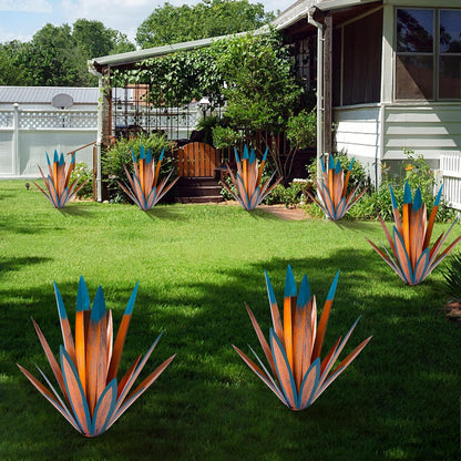 TOMBABY Large Leaf Thickened Metal Agave Plant Outdoor Decoration Desert Courtyard Art Plant Garden