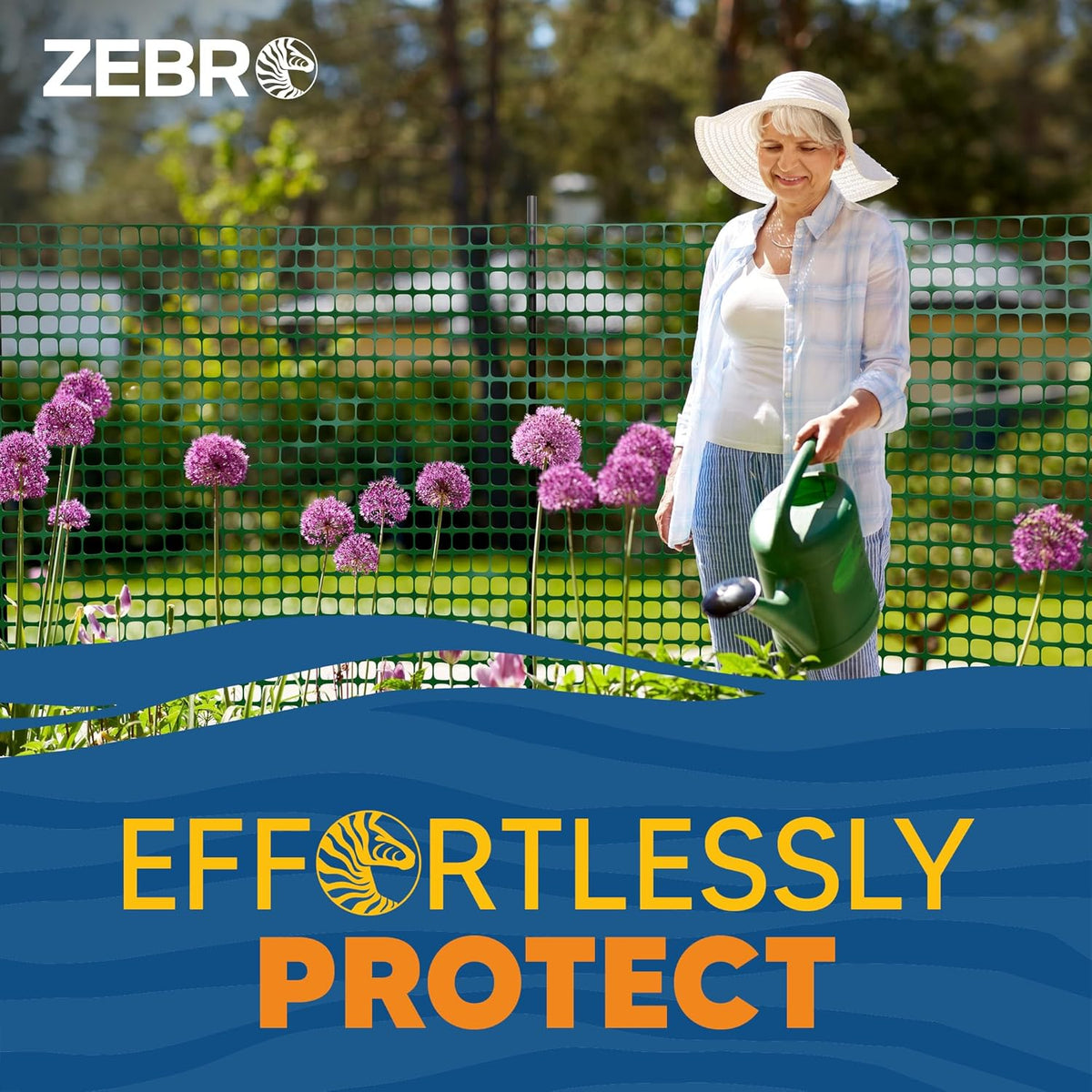 ZEBRO 4' x 100' Green Plastic Garden Fence Roll – Standard Duty Safety Netting for Snow, Poultry