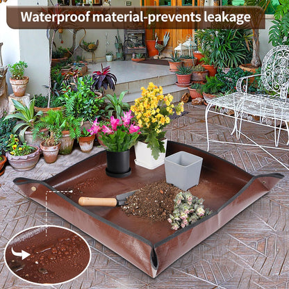26.8"X26.8" Repotting Mat for House Plants Transplanting Control Mess, Foldable Waterproof