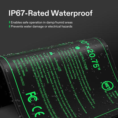 VIVOSUN 10"x20.75" Seedling Heat Mat with Built-in Temperature Controller, UL & MET-Certified