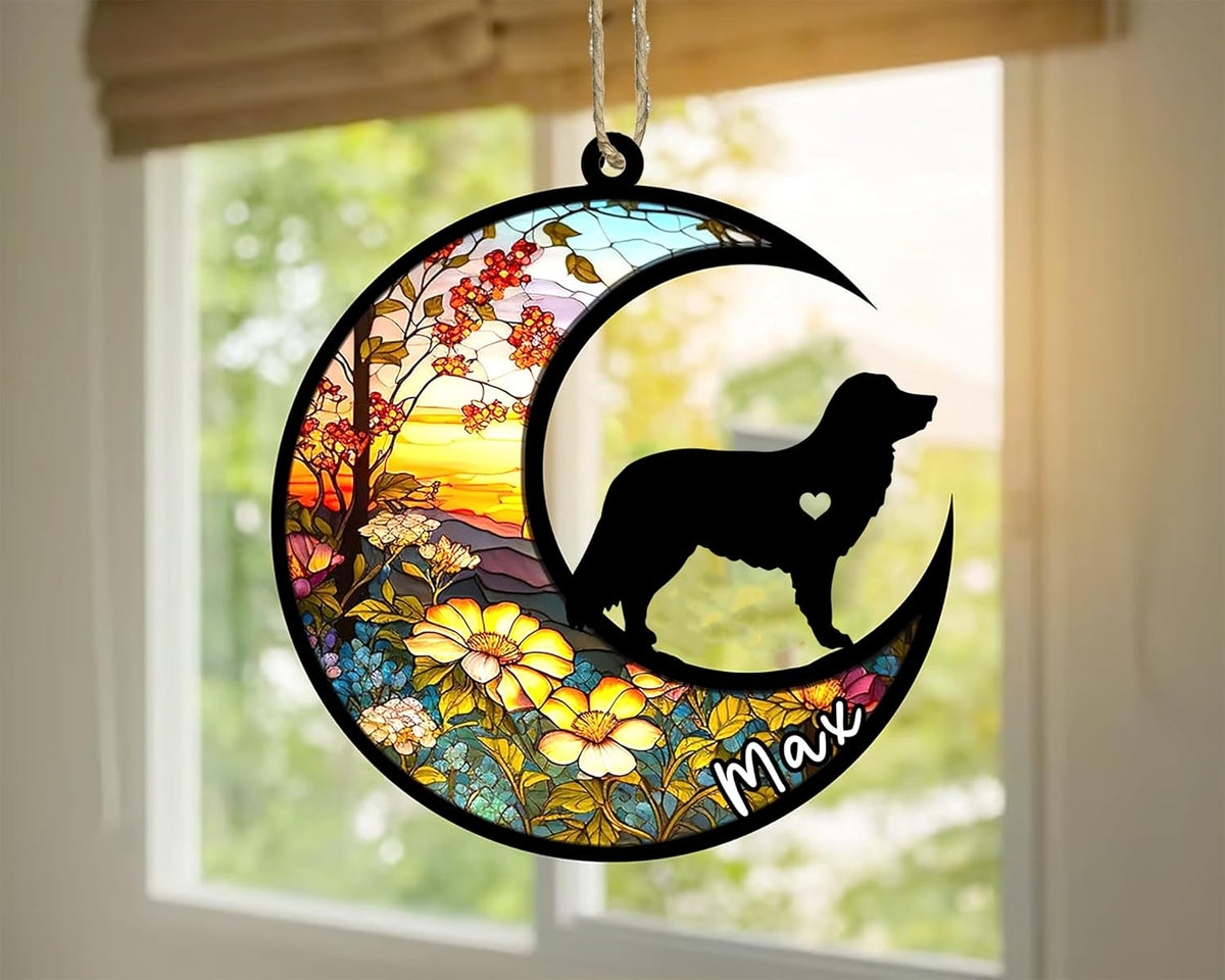 Personalized Dog Memorial, Custom Name Nova Scotia Retriever Dog Christmas Ornament with Name