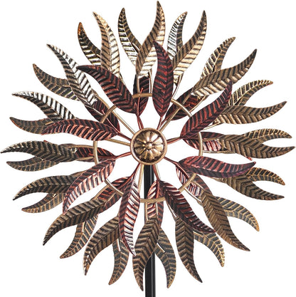 Large Outdoor Metal Wind Spinner,Two-Way Wind Sculptures,360 Degrees Kinetic Wind Spinners Yard Art