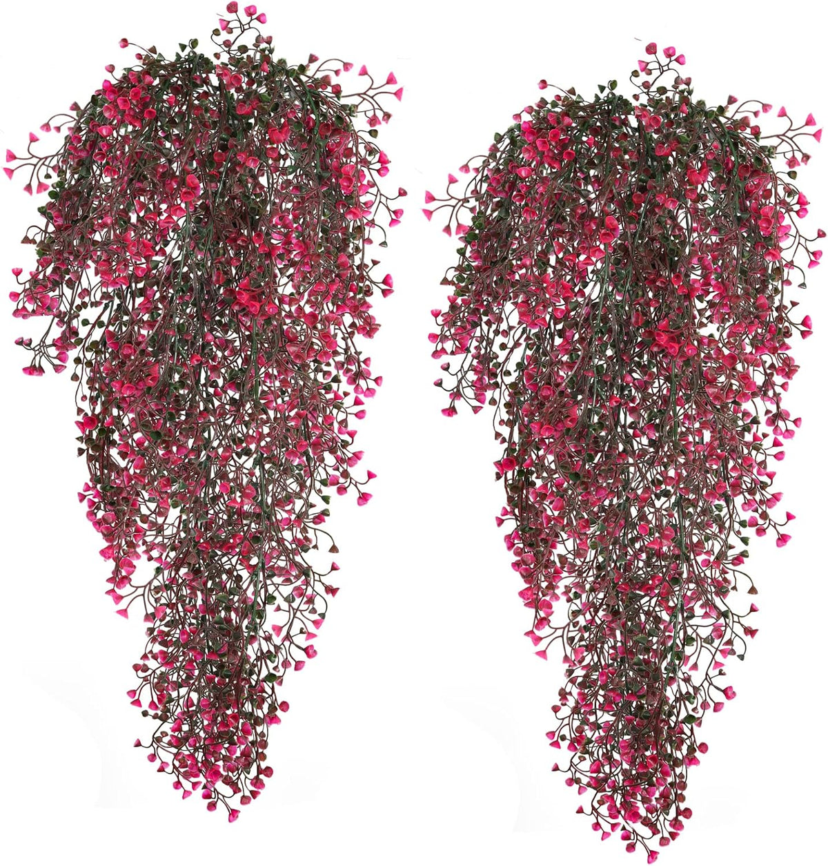 RECUTMS Hanging Fake Vine Plants 4 Pcs Artificial Large Garland Faux Flower Ferns Plant Baby Breath