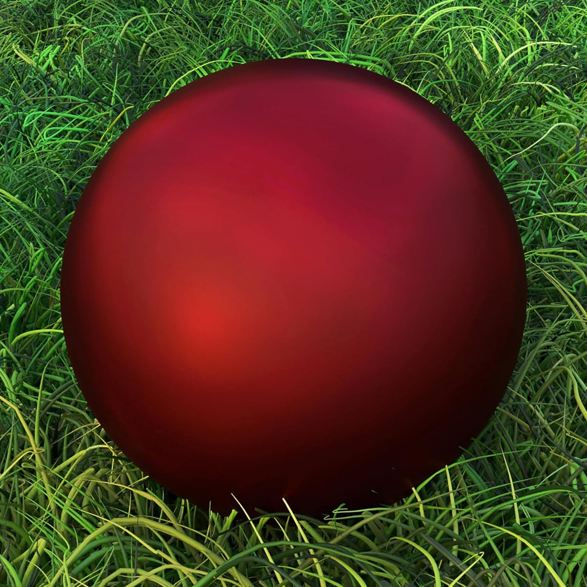Lulu Decor, 2 pcs - 12 Red Matt Finish, Stainless Steel Gazing Mirror Ball, Smooth Finish Garden