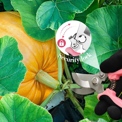 4 Packs Garden Pruning Shears Stainless Steel Blades Handheld Pruners Set with Gardening