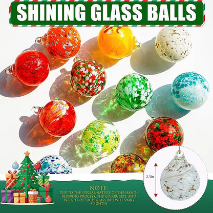 Hand Blown Glass Gazing Balls for Garden Hanging Friendship Balls Christmas Ball Ornaments for Xmas