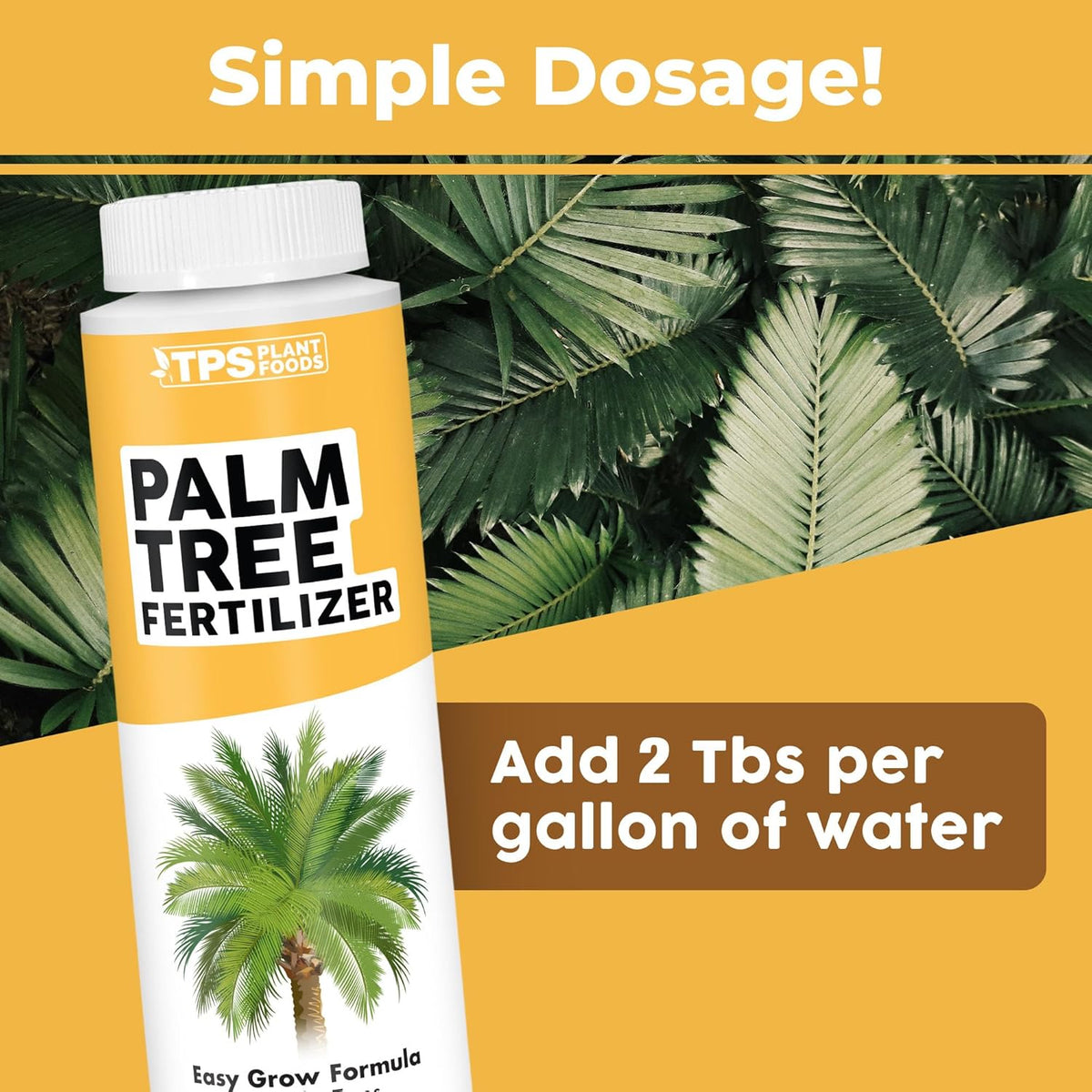 Palm Tree Fertilizer for All Palms and Ferns, Liquid Plant Food 8 oz (250mL)
