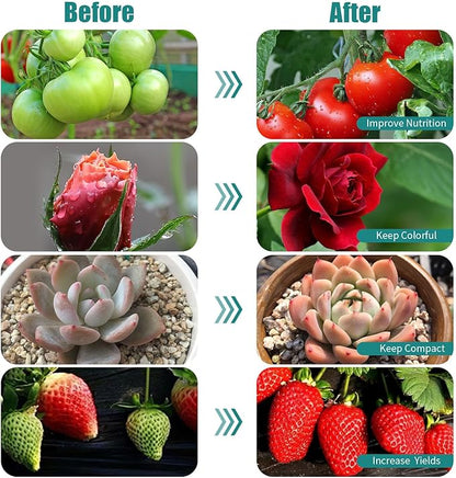 Full Spectrum Plant Growing Lamps 2 Pack, 168 LEDs Clip Lights, White + Red Spectrum, 4/8/12h