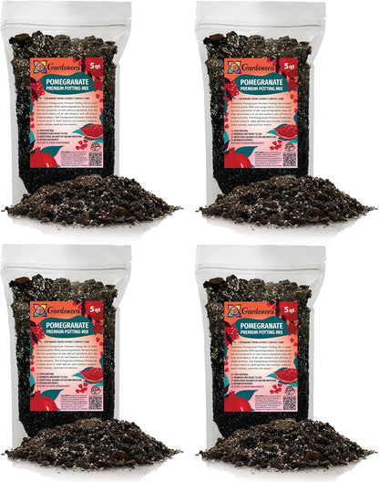 Gardenera Premium Pomegranate Potting Soil Mix - Ideal Nutrient Blend for Growing Robust