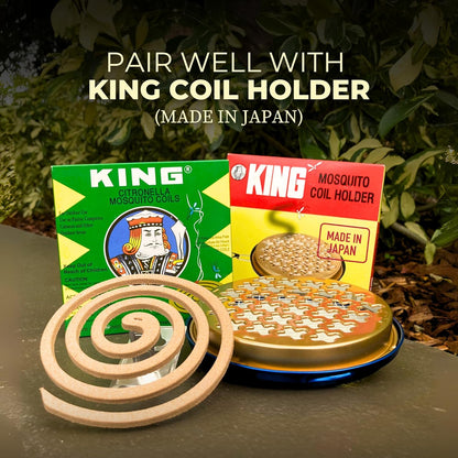 KING Mosquito Coils – Hawaii’s Most Trusted Citronella Protection – Each Coil's Scent Lasts up to 8