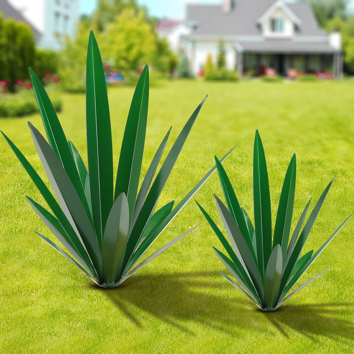 Homight Large Agave Sculpture Rustic Metal Agave Plant Outdoor Interior Decoration Outdoor Lawn