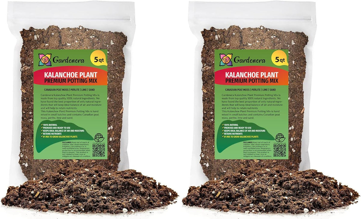 Gardenera Kalanchoe Plant Premium Potting Mix - 10 Quart - Optimize Growth with Natural Ingredients