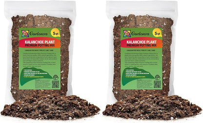 Gardenera Kalanchoe Plant Premium Potting Mix - 10 Quart - Optimize Growth with Natural Ingredients