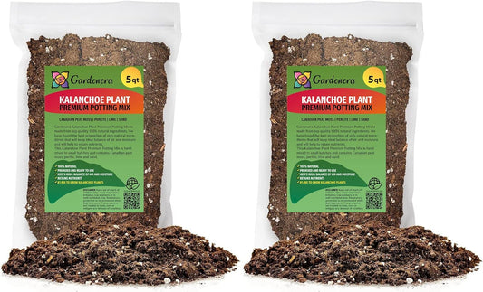 Gardenera Kalanchoe Plant Premium Potting Mix - 10 Quart - Optimize Growth with Natural Ingredients