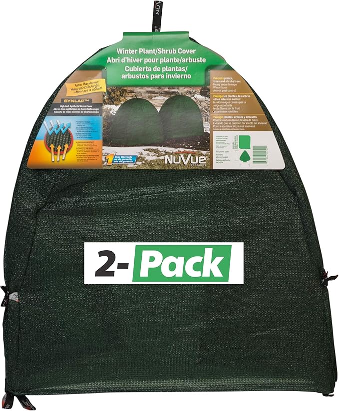 NuVue Products 22252 Winter Snow and Ice Covers for Plants, Shrubs, and Small Trees, Winter Shrub