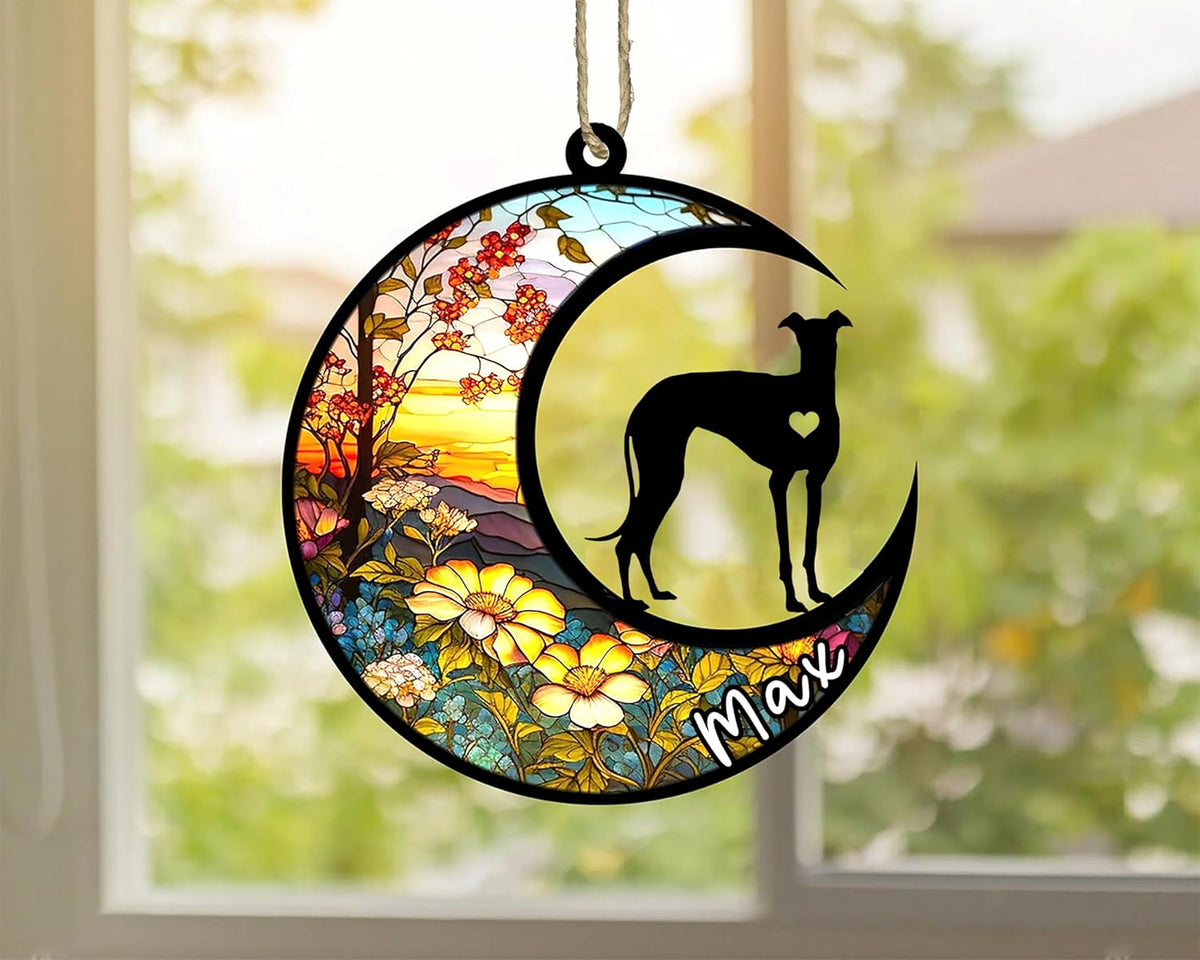 Personalized Dog Memorial, Custom Name Italian Greyhound Dog Christmas Ornament with Name, Custom