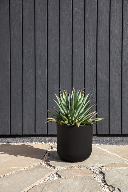 Veradek Round Black Plastic Planter Pots for Indoor/Outdoor Garden Use, with Drainage Holes