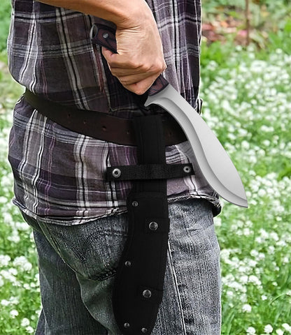 JXE JXO 13.2" Machete, Full Tang Machete for Cutting Trees Heavy Duty, 1065 High Manganese Steel
