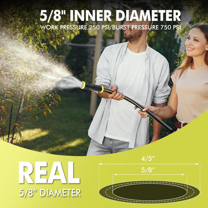 Garden Hose 3FT - PHLEX PRO Water Hose Heavy Duty Premium 5/8'' Rubber 3-Layer, Innovation Flexible