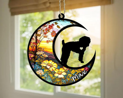 Personalized Dog Memorial, Custom Name Schnoodle Dog Christmas Ornament with Name, Custom Breeds