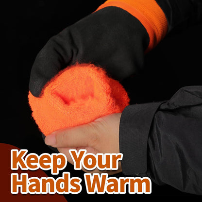 Schwer 100 Pairs Waterproof Winter Work Gloves, ANSI A2 Cut Resistant Freezer Gloves for Outdoor