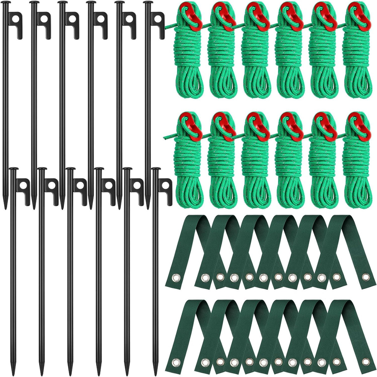 Sintuff 36 Pcs Heavy Duty Tree Stake Kits Stake and Support for Young Leaning Tree Anchor