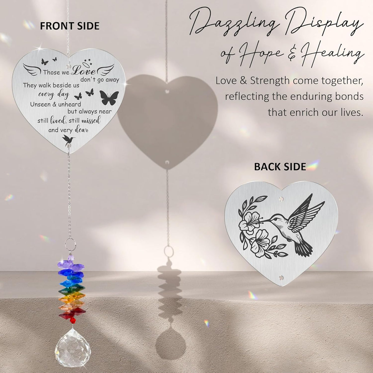 Memorial Suncatcher Ornament - Those we Love Don't go Away - Sympathy Gift for Loss of Loved One