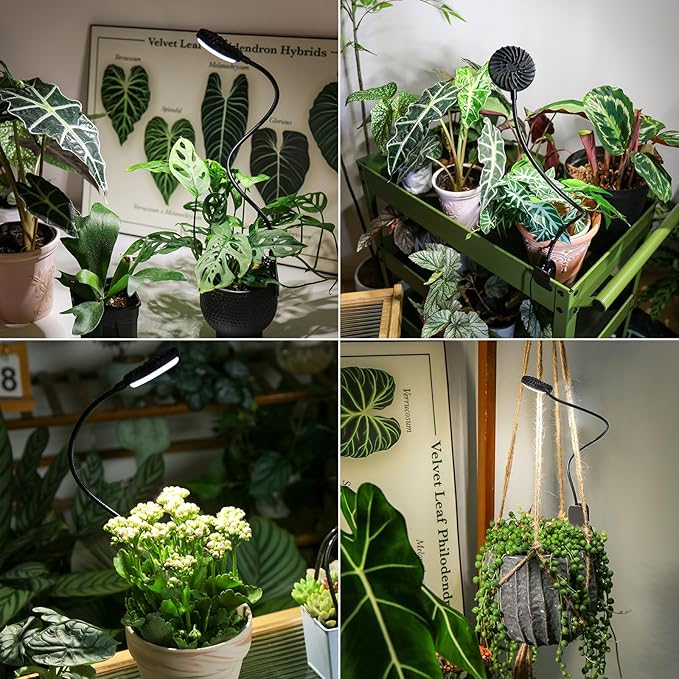 Grow Lights for Indoor Plants, Full Spectrum Plant Grow Lights, 4000K Pot Clip LED Plant Lamps for
