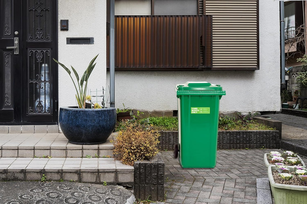 Yard Waste Sticker - Yard Waste Bin Sign - with Helpful Tips and Do & Don't Reminder - 3-5 Year