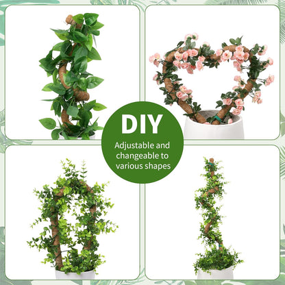 2 Pack Moss Pole, LveSunny 29 Inch Bendable Moss Pole Monstera Plant Support, More Flexible and