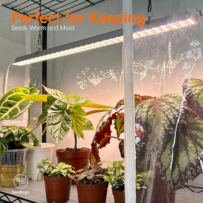 Bstrip Indoor Greenhouse with Grow Light, Plant Stand with 3 Pack Full Spectrum Plant Lights , 3