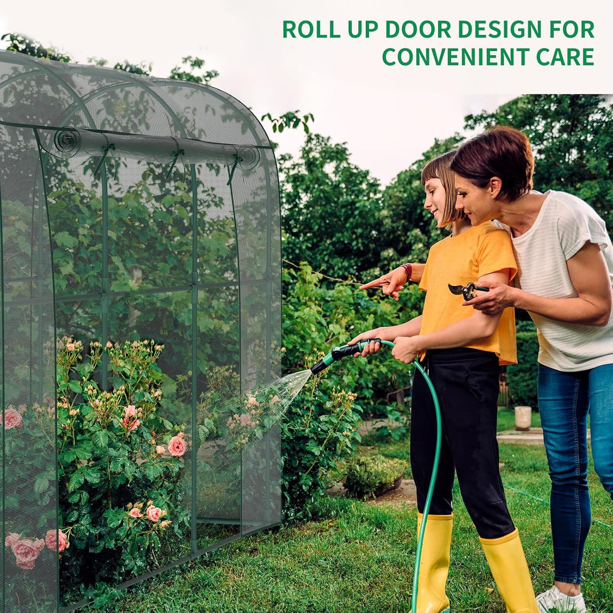 SUNYRISY Garden Plant Netting Crop Cage for Garden Raised Bed, 9.8 x 3.3 x 6 Ft Plant Cover Cage