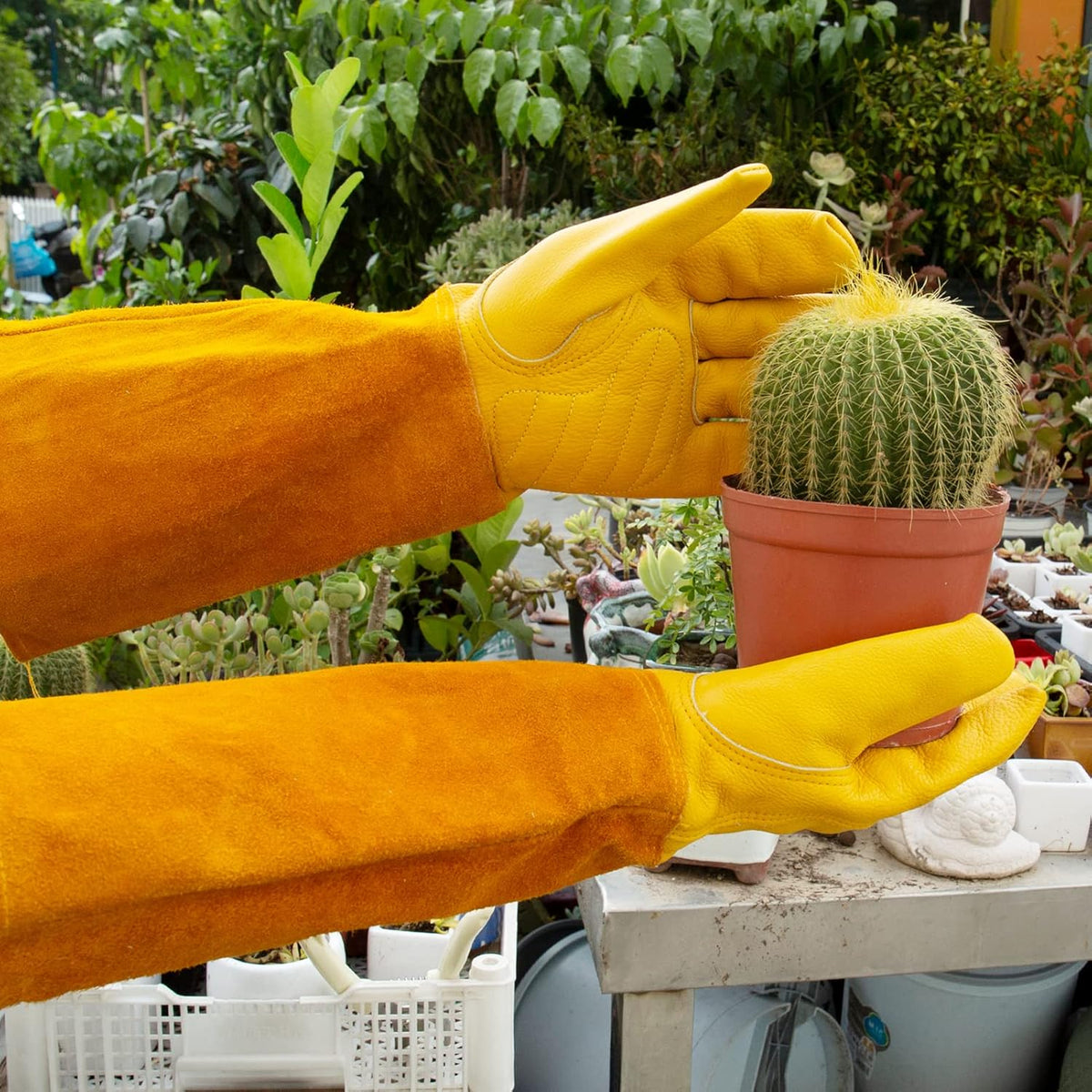 Acdyion Gardening Gloves for Women/Men Rose Pruning Thorn & Cut Proof Long Forearm Protection