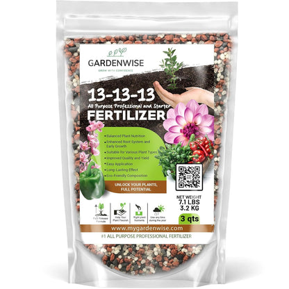 13-13-13 Slow Release Granular Fertilizer – All Purpose Plant Food 13 13 13 for Outdoor Grass