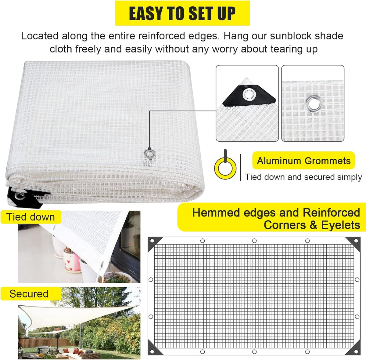 Clear Greenhouse Heavy Duty tarp 14 Mil Clear Waterproof Cover,UV Resistant Poly Tarp with Grommets