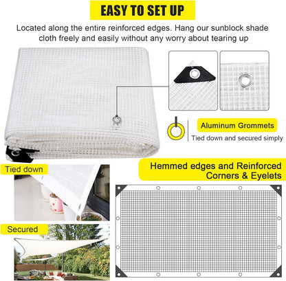 Clear Greenhouse Heavy Duty tarp 14 Mil Clear Waterproof Cover,UV Resistant Poly Tarp with Grommets