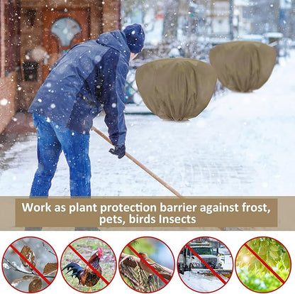 12 Pcs Winter Plant Covers Freeze Protection 39.4x23.6 Inch Horizontal Shrub Tree Rose Plant