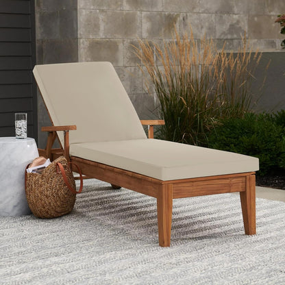 Chaise Lounge Cushions Outdoor - Waterproof and Fade Resistant Sun Lounger Replacement Cushions