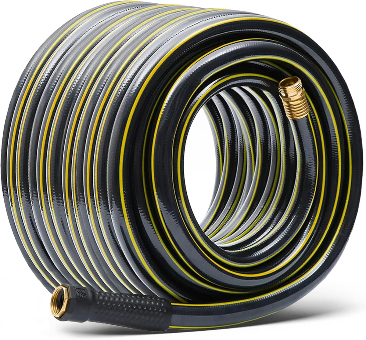 Solution4Patio Long Black Garden Hose 5/8 in. x 100 ft. -Kink Free, No Leaking, Male/Female