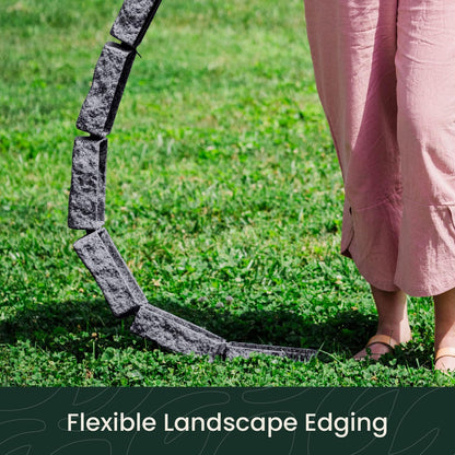 Beuta Landscape Edging | Garden Edging Border | Faux Stone Bricks for Lawn edging, Flower beds