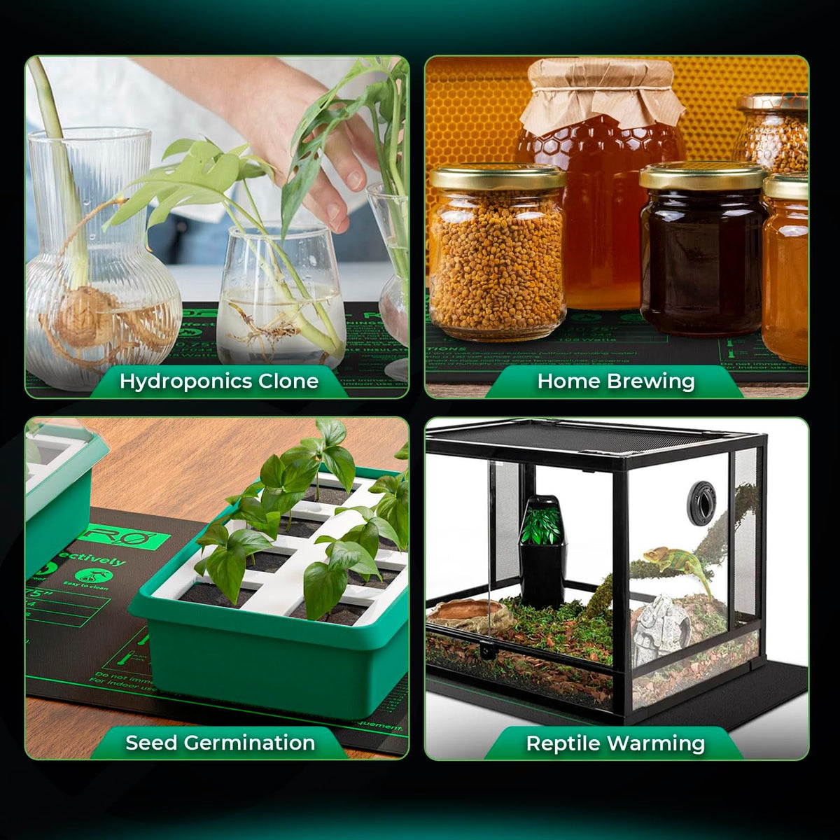 MARS HYDRO 10''x 20.75'' Seedling Heat Mat with Thermostat Heating Pad IP67 Waterproof, Easy to