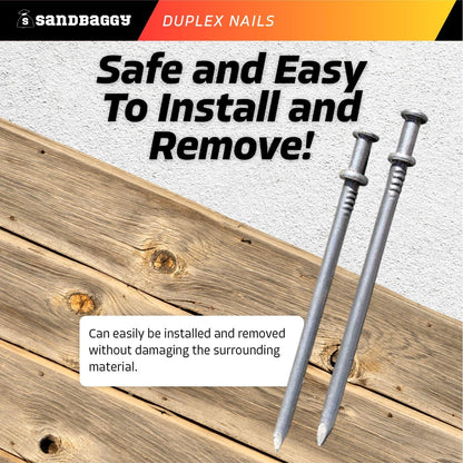 Sandbaggy 16d Duplex Nails (3.5" Long) - Temporary Construction, Concrete Forms, Scaffolding - 8