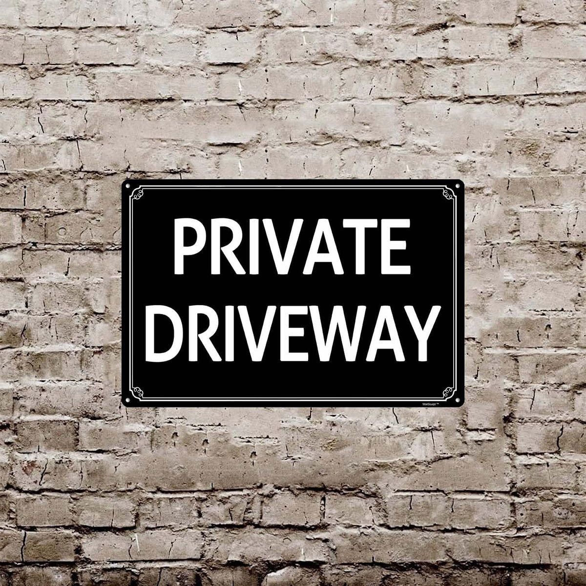 8x12"Private Driveway - High-Intensity Aluminum Parking Lot Sign, Weatherproof & Fade-Resistant
