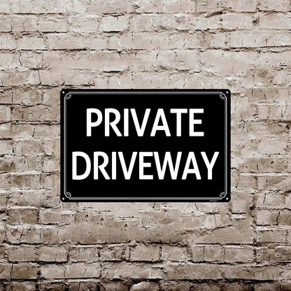 8x12"Private Driveway - High-Intensity Aluminum Parking Lot Sign, Weatherproof & Fade-Resistant