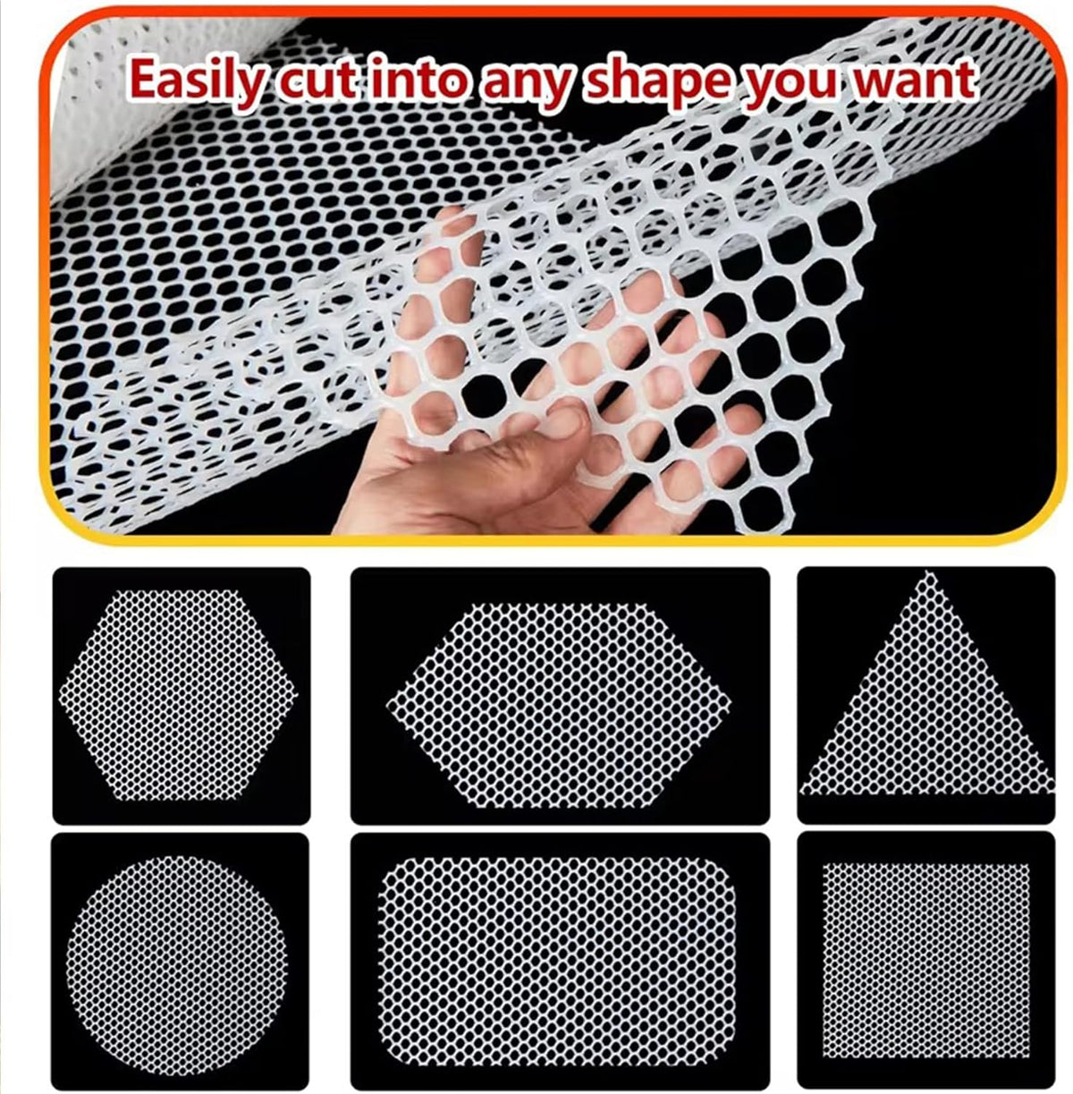 White Garden Fence Mesh 39.3″ Wide Safety Netting Plastic Net Fencing Roll Balcony Protection