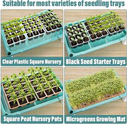 5-Tier Seed Stand with 5 Trays, Seed Starting Rack Propagation Rack Kit for Stackable Seedling Tray