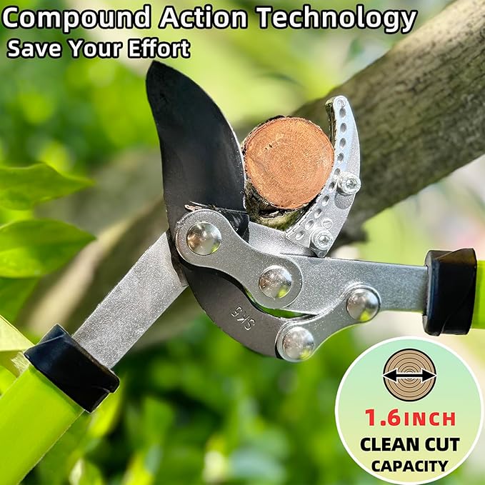 Loppers Hedge Clippers Garden Shears, 3PCS Yard Tools Combo Set Tree, Shrub & Bush Care Kit for
