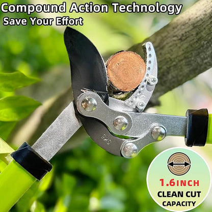 Loppers Hedge Clippers Garden Shears, 3PCS Yard Tools Combo Set Tree, Shrub & Bush Care Kit for